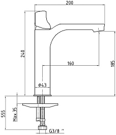 E.C.A. Смеситель для раковины чаши Myra 104308983 красный – фотография-2